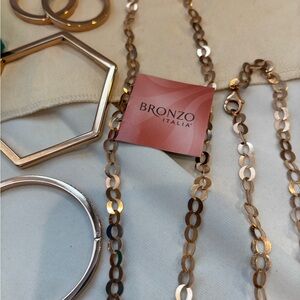 Bronzo Italia Sterling Rose Gold QVC Set